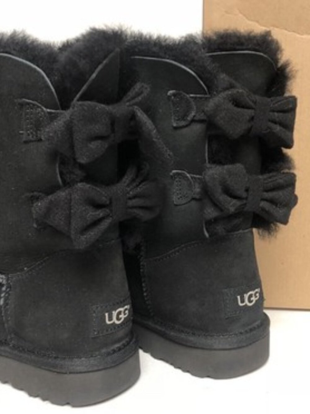 UGG Womens Bailey Bow II Boots | Black | 1016225-BLK | Authentic New
